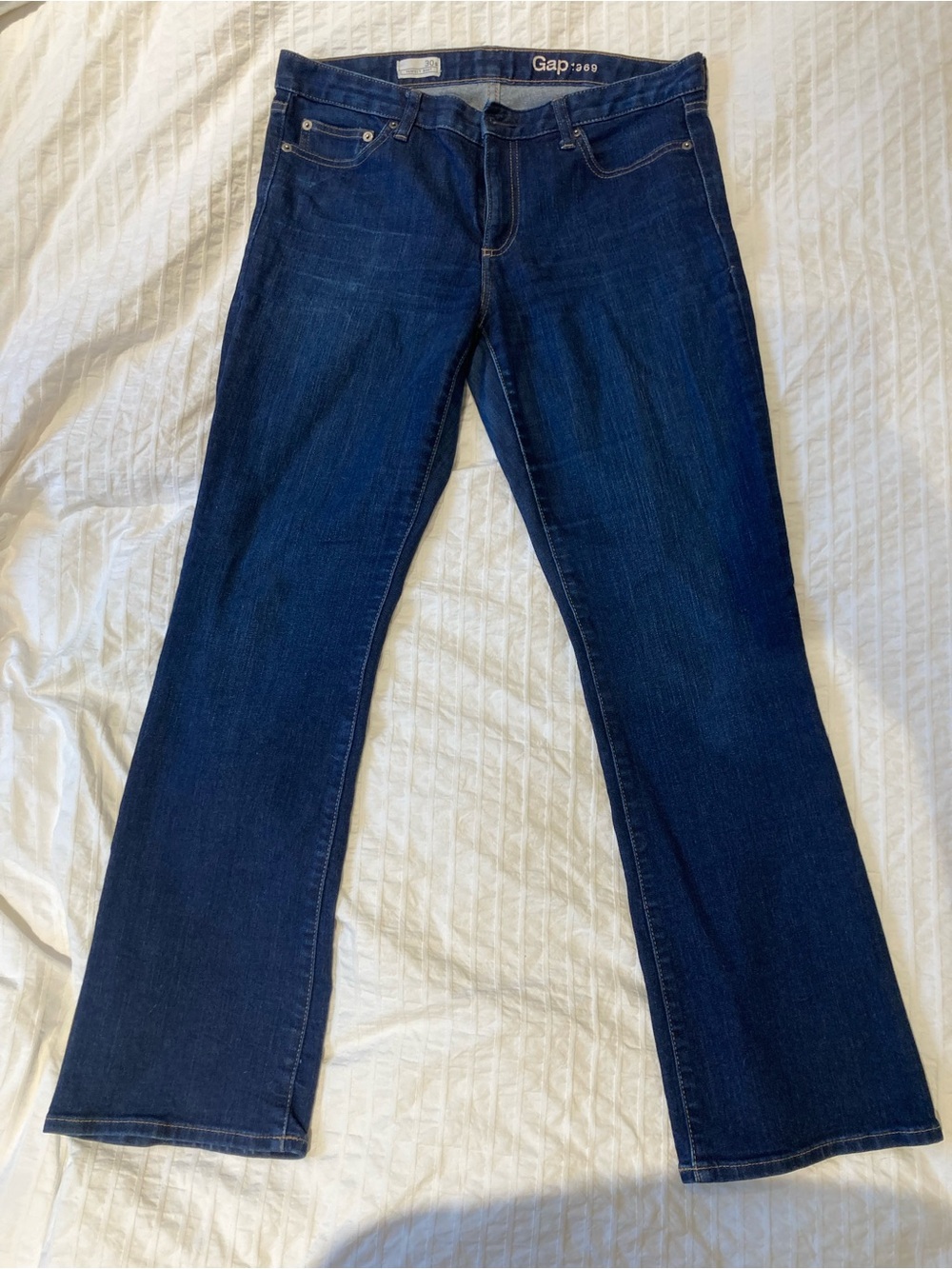 Gap 1969 Perfect Boot Jeans Women’s 30S Dark Wash Stretch Bootcut Denim